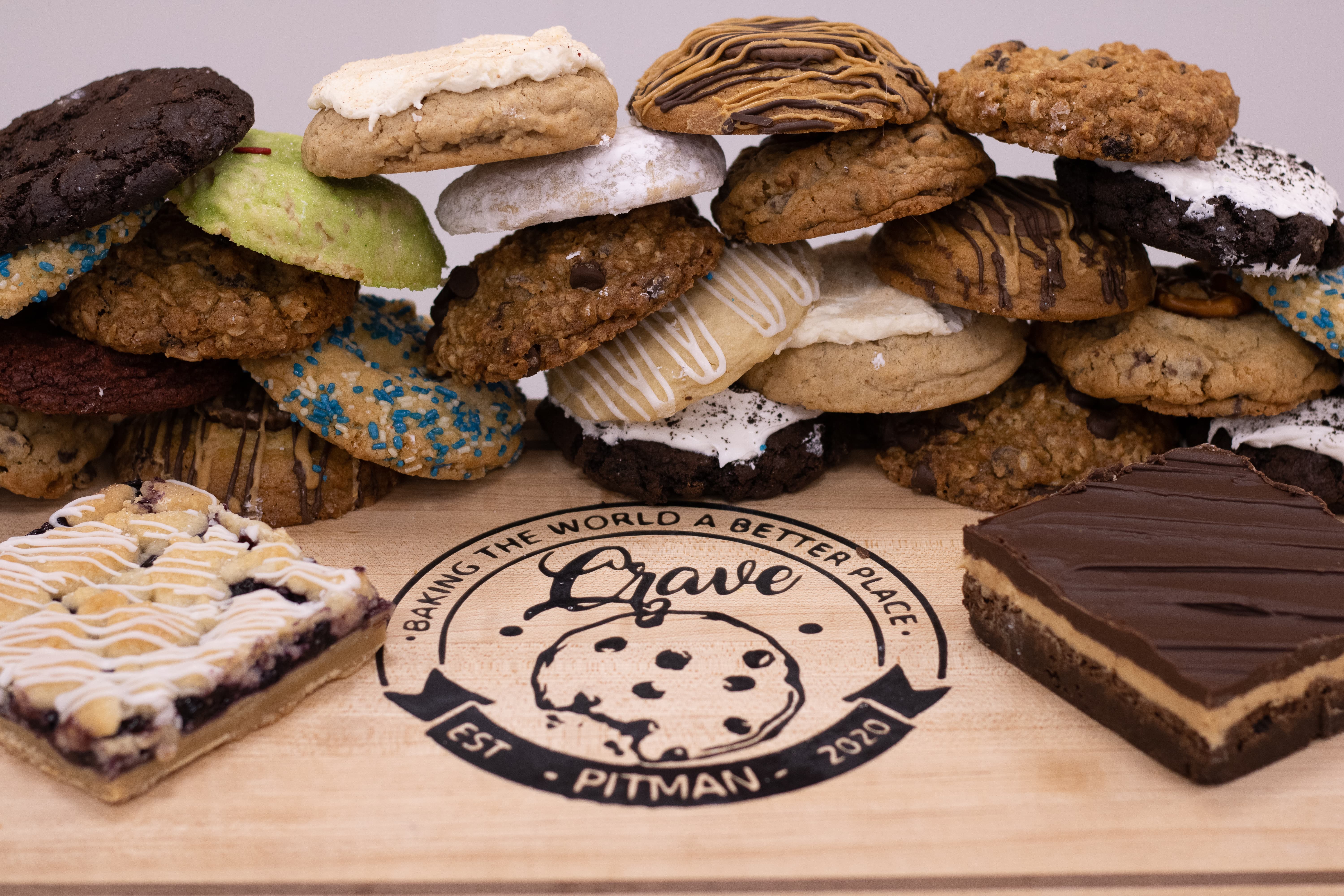 Crave display with assorted cookies